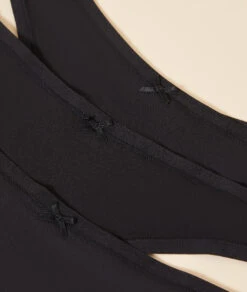 Lot De 3 Strings En Coton Biologique -Luxe Lingerie Soldes 647352305 b