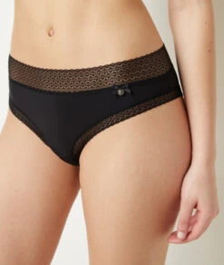 Hipster En Microfibre Bords Dentelle -Luxe Lingerie Soldes 648461005 b