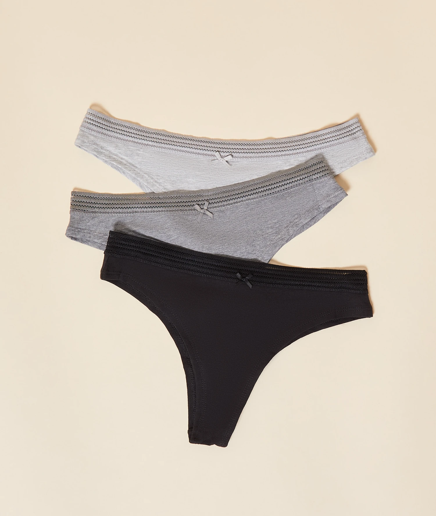 Lot De 3 Tangas En Coton Biologique 1 Lot De 3 Tangas En Coton Biologique