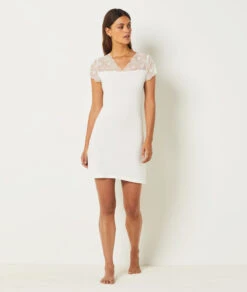 Chemise De Nuit Détails Dentelle -Luxe Lingerie Soldes 651455380 6