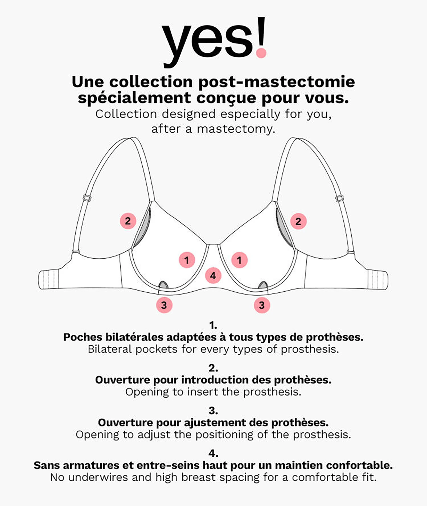 Soutien-gorge Post-mastectomie Sans Armatures Coques Fines 6 Soutien-gorge Post-mastectomie Sans Armatures Coques Fines - Image 6