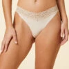 Tanga V-shape En Microfibre Et Dentelle
