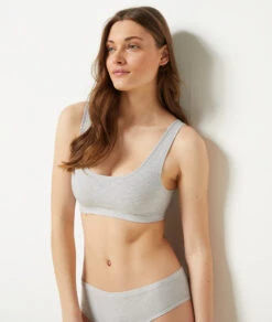 Brassière Réversible En Coton Biologique Extensible -Luxe Lingerie Soldes 652451903 b
