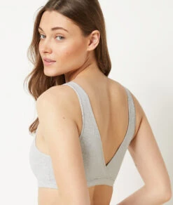 Brassière Réversible En Coton Biologique Extensible -Luxe Lingerie Soldes 652451903 c
