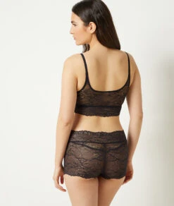 Shorty Boy Leg En Dentelle Extensible Et éco-responsable -Luxe Lingerie Soldes 652821705 a