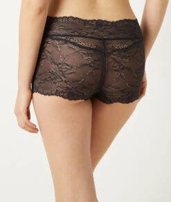 Shorty Boy Leg En Dentelle Extensible Et éco-responsable -Luxe Lingerie Soldes 652821705 c