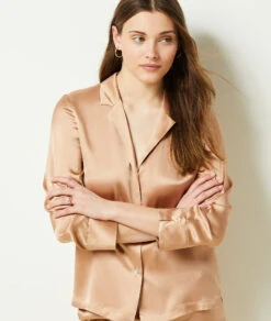 Chemise De Pyjama En Soie