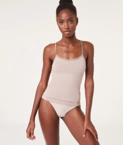 Débardeur à Bretelles Fines Maille Thermique 7 Débardeur à Bretelles Fines Maille Thermique -Luxe Lingerie Soldes 653604492 6