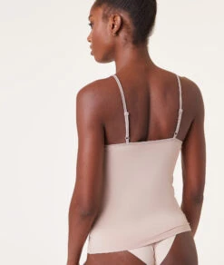 Débardeur à Bretelles Fines Maille Thermique 6 Débardeur à Bretelles Fines Maille Thermique -Luxe Lingerie Soldes 653604492 a