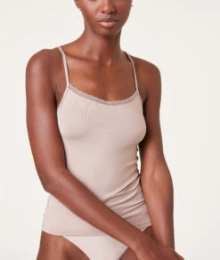 Débardeur à Bretelles Fines Maille Thermique 9 Débardeur à Bretelles Fines Maille Thermique -Luxe Lingerie Soldes 653604492 c