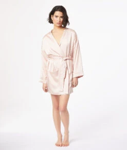 Déshabillé Satiné Doublure Polaire -Luxe Lingerie Soldes 653723576 6