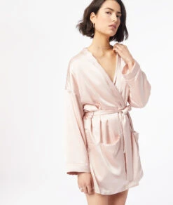 Déshabillé Satiné Doublure Polaire