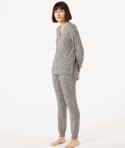 Top Manches Longues Col V -Luxe Lingerie Soldes 653779104 6