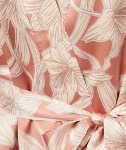 Déshabillé Satiné Imprimé Doublure Polaire -Luxe Lingerie Soldes 653800888 b