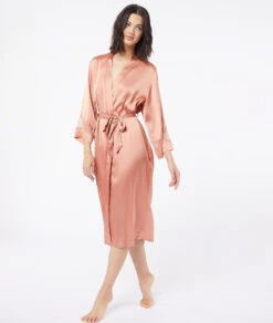 Déshabillé Long Détails Dentelle