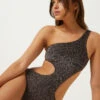 Maillot De Bain 1 Pièce Asymétrique