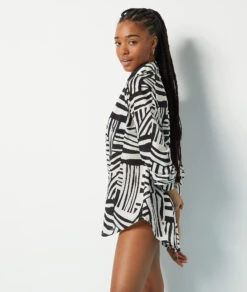 Chemise Imprimée En Coton -Luxe Lingerie Soldes 653927806 6