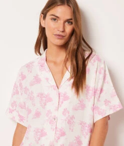 Chemise De Nuit En Lin Mélangé -Luxe Lingerie Soldes 653930080 c