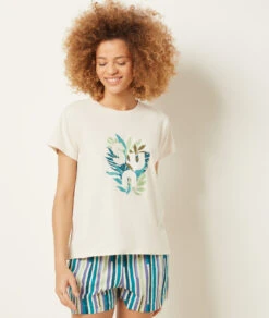 Top Manches Courtes Imprimé -Luxe Lingerie Soldes 653940459 b