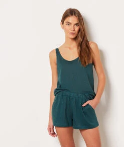 Short De Pyjama En Lin -Luxe Lingerie Soldes 653940742 c