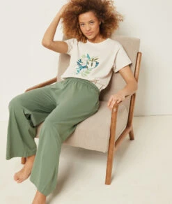 Pantalon De Pyjama 7/8 En Coton 7 Pantalon De Pyjama 7/8 En Coton -Luxe Lingerie Soldes 653947544 6