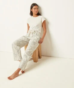 Pantalon De Pyjama Imprimé 7/8 -Luxe Lingerie Soldes 653951180 c