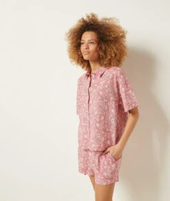 Chemise De Pyjama Imprimée 100% Coton -Luxe Lingerie Soldes 653954170 c