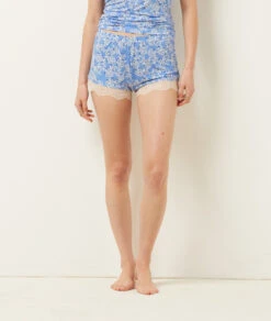 Short De Pyjama Détails Dentelle -Luxe Lingerie Soldes 654050822 b