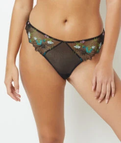 Tanga En Tulle Brodé -Luxe Lingerie Soldes 654056505 b