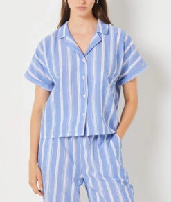 Chemise De Pyjama Manches Courtes -Luxe Lingerie Soldes 654062222 b