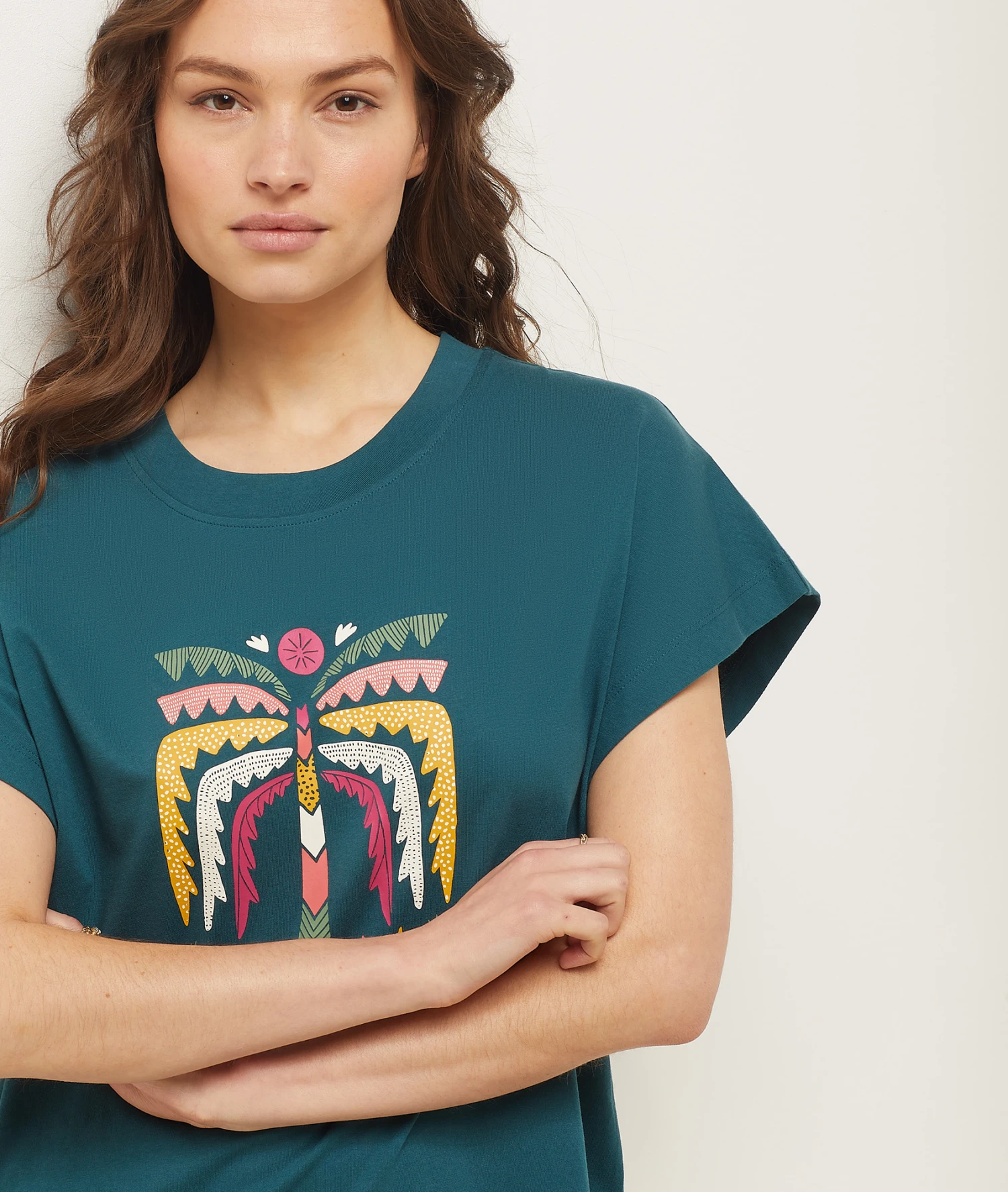 Chemise De Nuit Imprimé Palmier 4 Chemise De Nuit Imprimé Palmier - Image 4