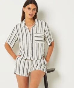 Short De Pyjama Rayé 7 Short De Pyjama Rayé -Luxe Lingerie Soldes 654067106 6