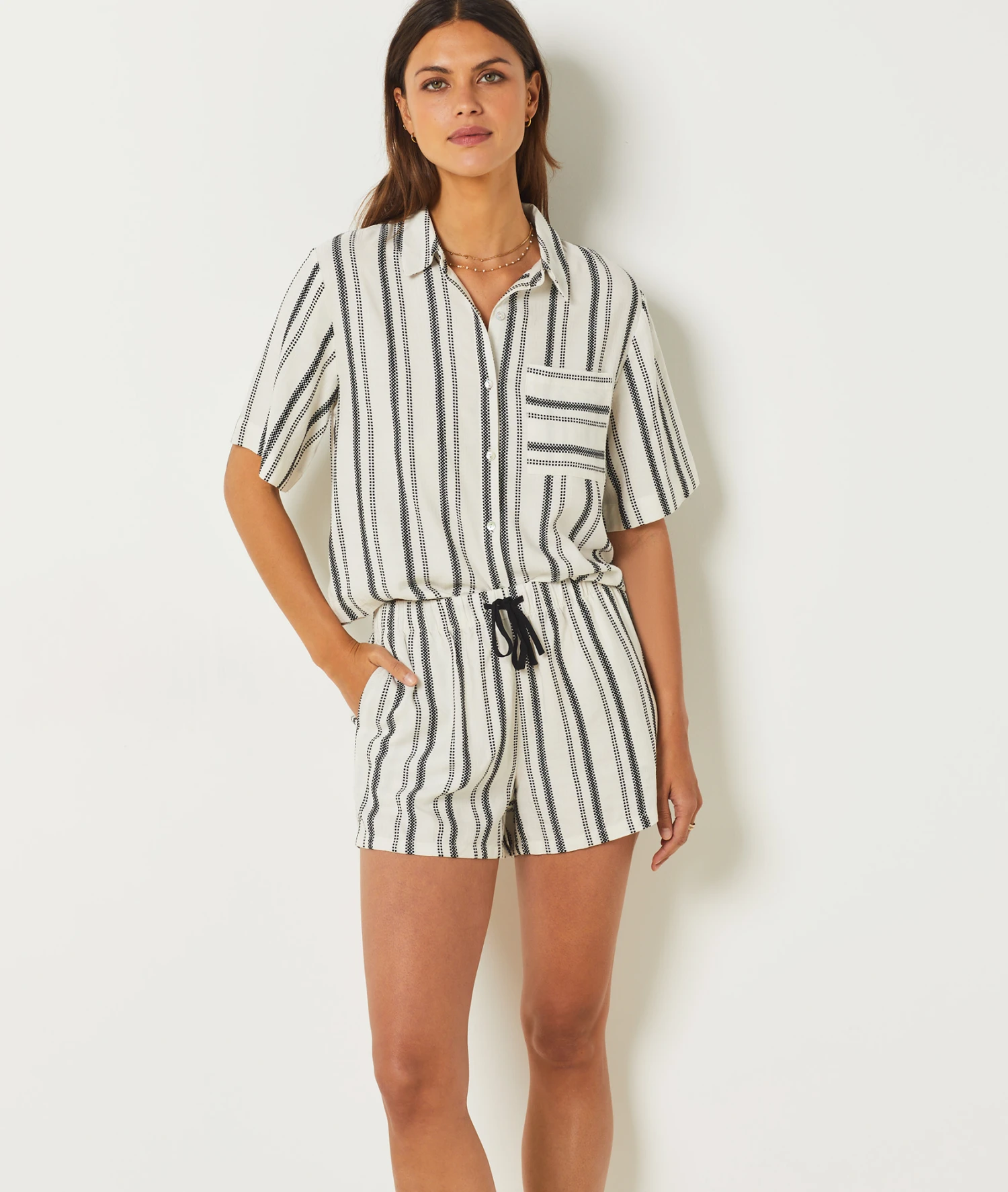 Short De Pyjama Rayé 1 Short De Pyjama Rayé