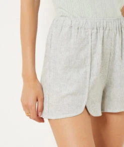 Short De Pyjama En Lin Melangé -Luxe Lingerie Soldes 654067446 b