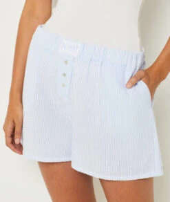 Short De Pyjama En Coton Mélangé -Luxe Lingerie Soldes 654068020 b