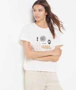 T-shirt Imprimé 100% Coton -Luxe Lingerie Soldes 654069580 c