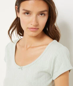 T-shirt En Maille Pointelle -Luxe Lingerie Soldes 654069746 b