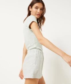 T-shirt En Maille Pointelle