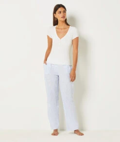 T-shirt Côtelé 7 T-shirt Côtelé -Luxe Lingerie Soldes 654070101 6