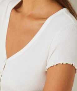 T-shirt Côtelé 8 T-shirt Côtelé -Luxe Lingerie Soldes 654070101 b