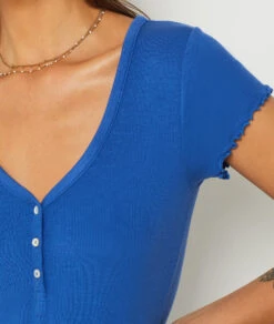 T-shirt Cotelé 8 T-shirt Cotelé -Luxe Lingerie Soldes 654070123 b