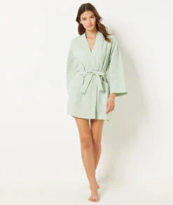 Déshabillé Uni 100% Coton -Luxe Lingerie Soldes 654070846 6