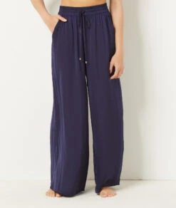 Pantalon De Pyjama Satiné Coupe évasée -Luxe Lingerie Soldes 654073024 6