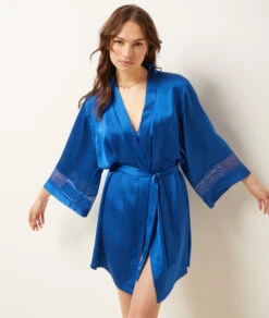 Déshabillé Satiné Détails Dentelle -Luxe Lingerie Soldes 654078623 6