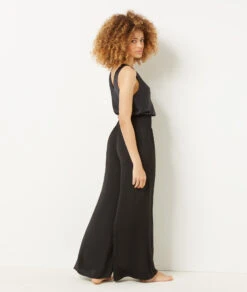 Pantalon Satiné Coupe évasée